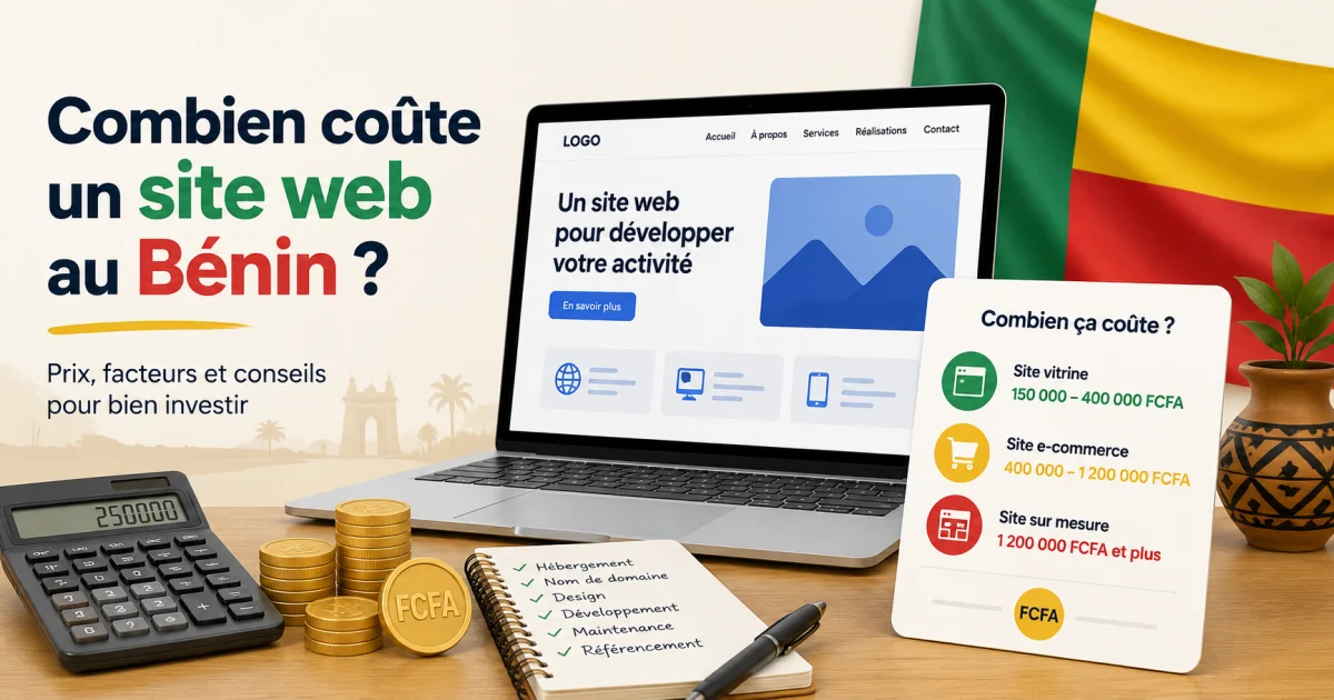 Combien coûte un site web au Bénin en 2026 ? (Guide complet des prix)